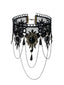 Collier ras du cou gothique vintage en dentelle brodée