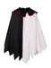Cape de clown d'horreur d'Halloween cosplay noire années 1950
