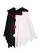 Cape de clown d'horreur d'Halloween cosplay noire années 1950