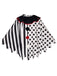 Cape de clown d'horreur d'Halloween cosplay noire années 1950