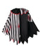 Cape de clown d'horreur d'Halloween cosplay noire années 1950