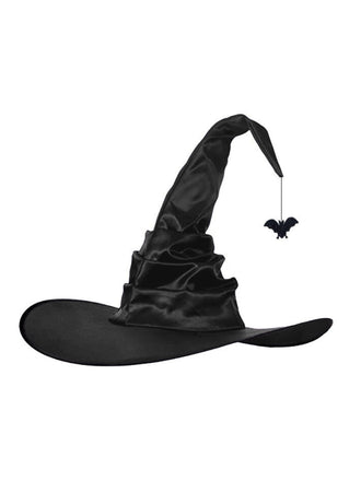 Chapeau de sorcière en satin araignée d'Halloween