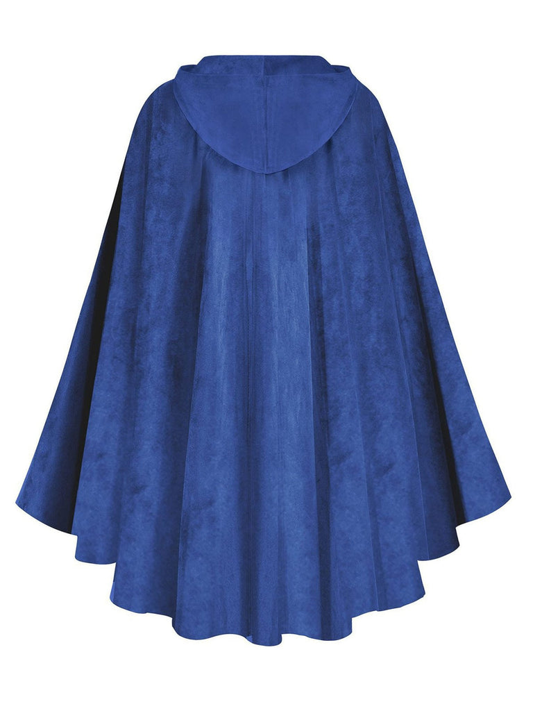 Cape médiévale d'Halloween en faux daim des années 1940