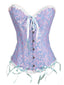 Corset à lacets imprimé palais style steampunk vintage