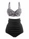 Ensemble de Bikini Vintage à Rayures Bleue années 1940