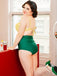 Maillot de bain Vintage à Rayures Blocs de Couleurs
