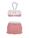 Maillot de bain dos nu à Carreaux Rouge Rétro