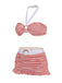 Maillot de bain dos nu à Carreaux Rouge Rétro
