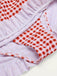 Maillot de bain dos nu à Carreaux Rouge Rétro