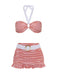 Maillot de bain dos nu à Carreaux Rouge Rétro