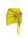 Jupe portefeuille de plage en mousseline de soie unie rétro court 16
