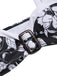 Ensemble bikini noir à motif floral Hepburn des années 1940