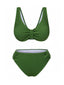 Maillot de bain en tissu texturé à nœud papillon uni des années 1940