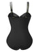 Maillot de bain évidé bouton une pièce années 1950