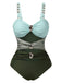 Maillot de bain évidé bouton une pièce années 1950