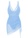 Maillot de bain une pièce transparent à cordon de serrage des années 1950