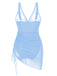 Maillot de bain une pièce transparent à cordon de serrage des années 1950