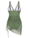 Maillot de bain une pièce transparent à cordon de serrage des années 1950