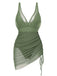 Maillot de bain une pièce transparent à cordon de serrage des années 1950