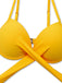 Ensemble bikini noué dans le dos jaune tournesol des années 1950