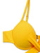 Ensemble bikini noué dans le dos jaune tournesol des années 1950