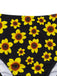 Ensemble bikini noué dans le dos jaune tournesol des années 1950
