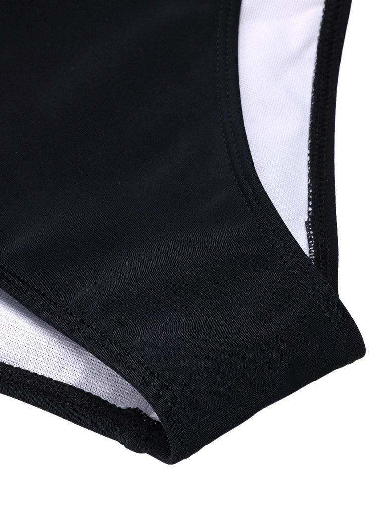 Maillot de Bain Rose Pastèque Licou col V profond années 1960