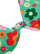 Ensemble bikini fleuri vert style dessin animé des années 1950