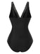 Maillot de bain en patchwork léopard col V profond des années 1950