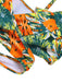 Ensemble bikini à volants et plantes tropicales des années 1960
