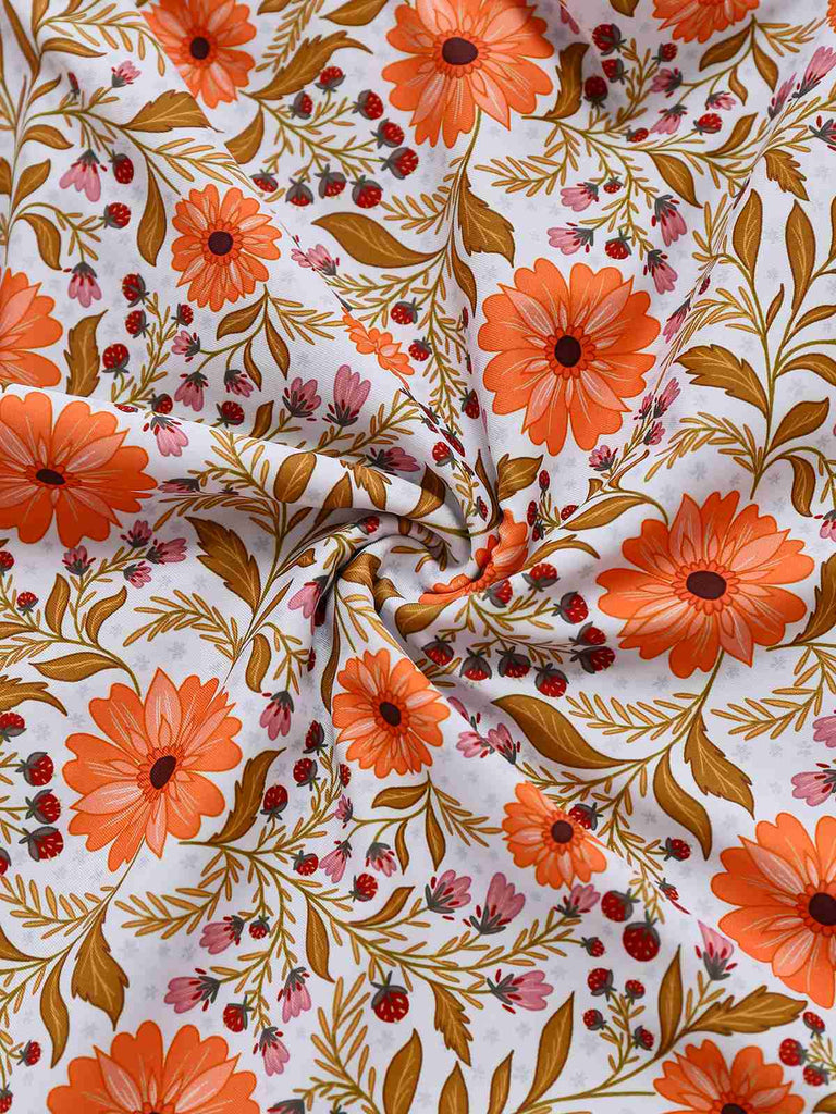 Maillot de bain une pièce kaki motif floral des années 1950