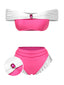 Ensemble bikini princesse bijoux rose années 1970