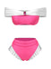 Ensemble bikini princesse bijoux rose années 1970