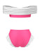 Ensemble bikini princesse bijoux rose années 1970