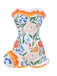 [Prévente] Maillot de bain une pièce bandeau multicolore fleurs peintes années 1960
