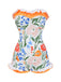[Prévente] Maillot de bain une pièce bandeau multicolore fleurs peintes années 1960