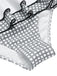Maillot de bain dos nu carreaux vichy gris et blanc nnées 1940