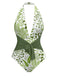 [Prévente] Maillot de Bain une pièce végétaux vert années 1960
