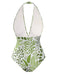 [Prévente] Maillot de Bain une pièce végétaux vert années 1960