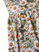 Robe de bain à reliure marguerites à bretelles années 1950