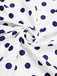 Robe de bain dos nu patchwork à pois bleus années 40