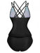 Ensemble De Tankini Colorblock Col V Profond Dos Épinglé Année 1940