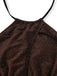 Maillot de bain une pièce à paillettes dos nu et nœud découpé années 1940