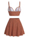 à Pois Taille Haute Ensemble Bikini & Cache-Maillot Années 1950 6