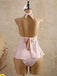 Ensemble tankini violet halter en V profond années 1950