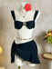3PCS Uni Metal Sun Chaîne Accent Ensemble Bikini & Cache-Maillot Années 1950 9