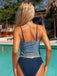 Set Tankini à Bretelles Fines Vichy à Nœud Années '50 6