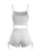 Ensemble Tankini Vintage à Bretelles Froncé Années 1940 4