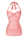 Maillot de bain dos nu noir uni des années 1950