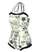 Maillot de bain une pièce à volants motif dessin animé années 1960